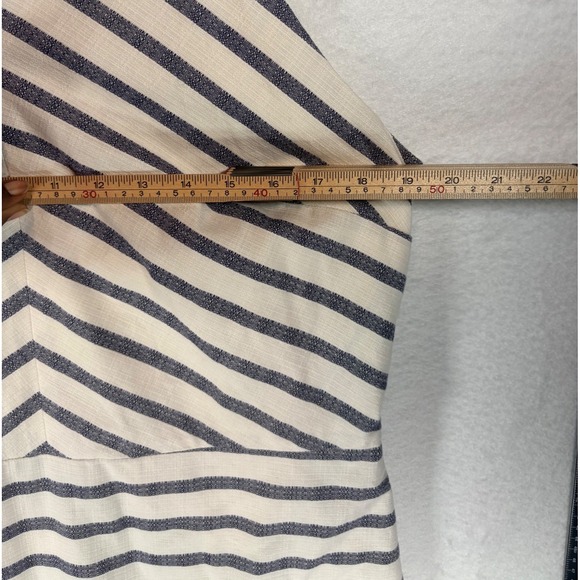 Banana Republic Womens Striped Sleeveless Sheath Dress Size 14 Halter V Neck NWT - Picture 7 of 7